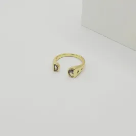 ANEL REGULAVÉL PONTAS COM ZIRCÔNIA CRISTAL