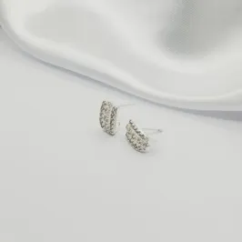 BRINCO MEIA ARGOLA COM ZIRCÔNIA CRISTAL