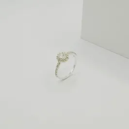 ANEL SOLITÁRIO COM ZIRCÔNIA CLARA