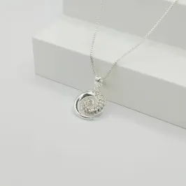 COLAR VENEZIANA COM PINGENTE CARACOL LISO/ZIRCÔNIA CRISTAL