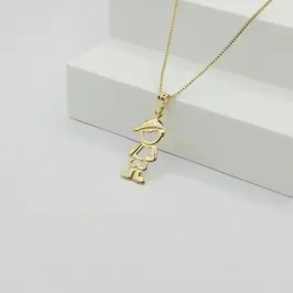 COLAR VENEZIANA COM PINGENTE FILHO VAZADO LISO