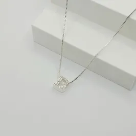 COLAR VENEZIANA COM PINGENTE LETRA B EM ZIRCÔNIA CRISTAL