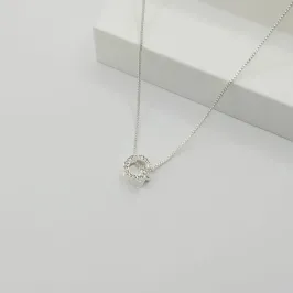 COLAR VENEZIANA COM PINGENTE LETRA G EM ZIRCÔNIA CRISTAL