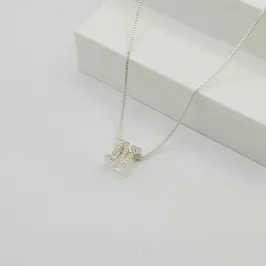 COLAR VENEZIANA COM PINGENTE LETRA N EM ZIRCÔNIA CRISTAL