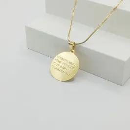 COLAR VENEZIANA COM PINGENTE MEDALHA HO'OPONOPONO