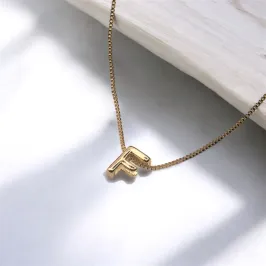COLAR VENEZIANA PINGENTE LETRA F LISO