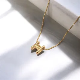COLAR VENEZIANA PINGENTE LETRA H LISO