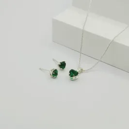 CONJUNTO VENEZIANA COM PONTO DE LUZ CORAÇÃO VERDE