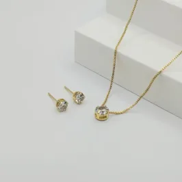 CONJUNTO VENEZIANA COM PONTO DE LUZ CRISTAL