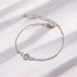 PULSEIRA ELO PORTUGUES COM PINGENTE PONTO DE LUZ CRISTAL