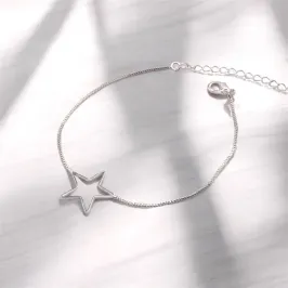 PULSEIRA VENEZIANA COM ESTRELA GRANDE VAZADA