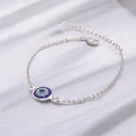 PULSEIRA ELO PORTUGUES COM PINGENTE OLHO GREGO GRANDE