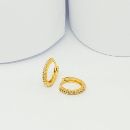 BRINCO ARGOLINHA CLICK COM UMA FILEIRA DE ZIRCÔNIA G