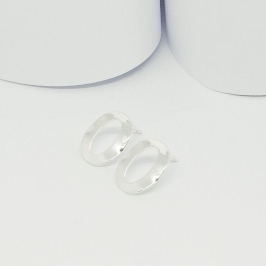 BRINCO OVAL VAZADO E LISO