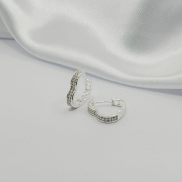 ARGOLA ARTICULADO CORAÇÃO COM ZIRCÔNIA CRISTAL 0,18