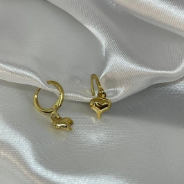 ARGOLA COM PINGENTE DE CORAÇÃO