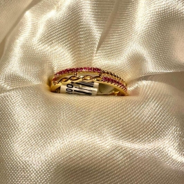 ANEL CRAVEJ ZIRCONIAS  FUCCIA /FIOS