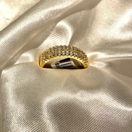 ANEL  DISIGN  CRAVEJADO TRABALHADO 3 FIOS