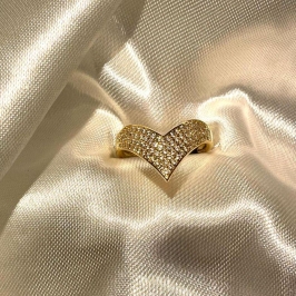 ANEL DESIGN  CRAVEJADO EM V