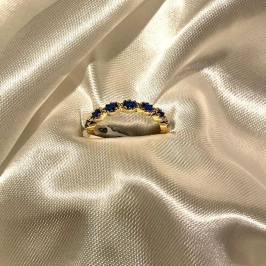 ANEL TRABAL.CRISTAL CRISTAL AZUL