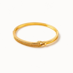 BRACELETE EM ZIRCONIA BRANCA COM DOIS FIOS