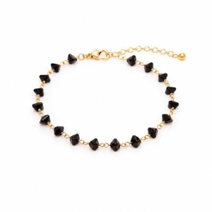 PULSEIRA COM PEDRAS PRETA