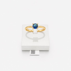 ANEL CRISTAL QUADRADO AZUL