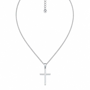 COLAR BOLINHA COM PINGENTE CRUZ STEEL