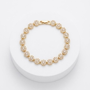 PULSEIRA COM ZIRCONIAS E FUNDO BRANCO