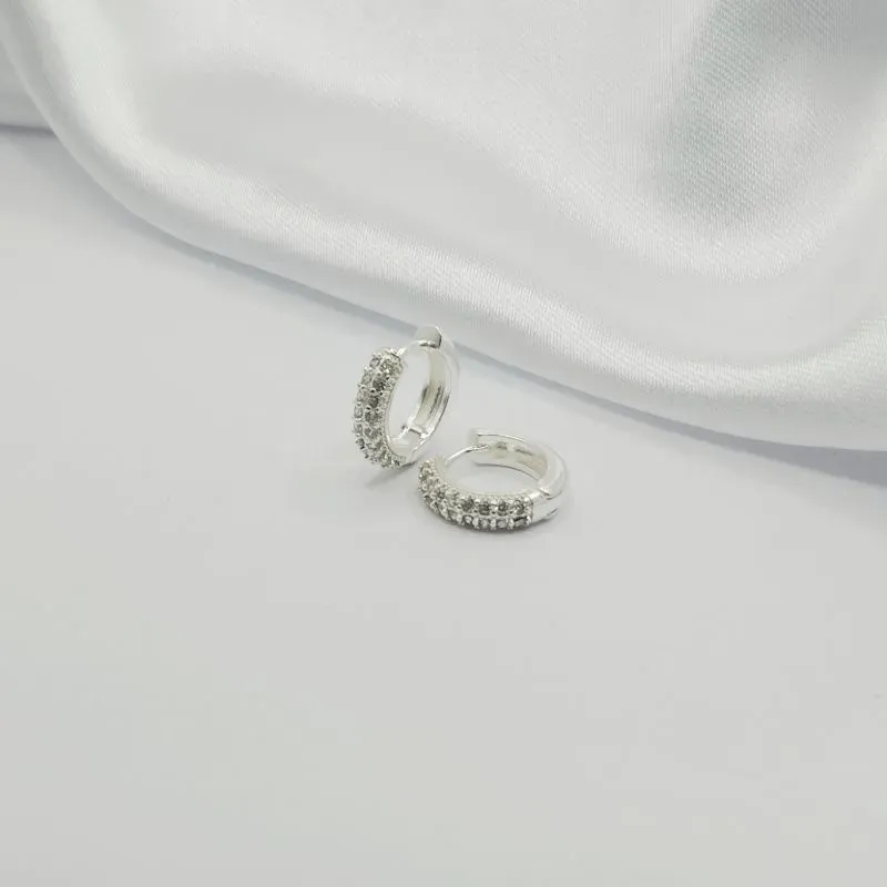 BRINCO ARGOLINHA ARTICULADO COM ZIRCÔNIA CRISTAL G