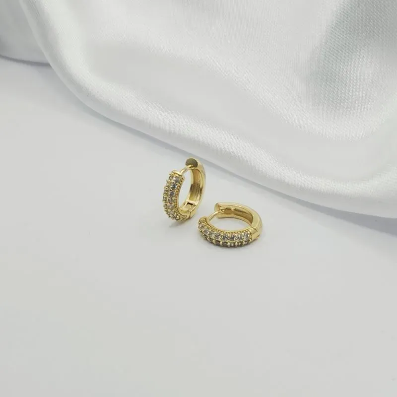 BRINCO ARGOLINHA ARTICULADO COM ZIRCÔNIA CRISTAL