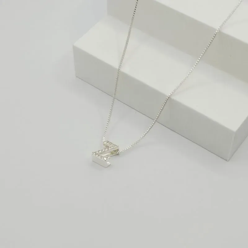 COLAR VENEZIANA COM PINGENTE LETRA Z EM ZIRCÔNIA CRISTAL