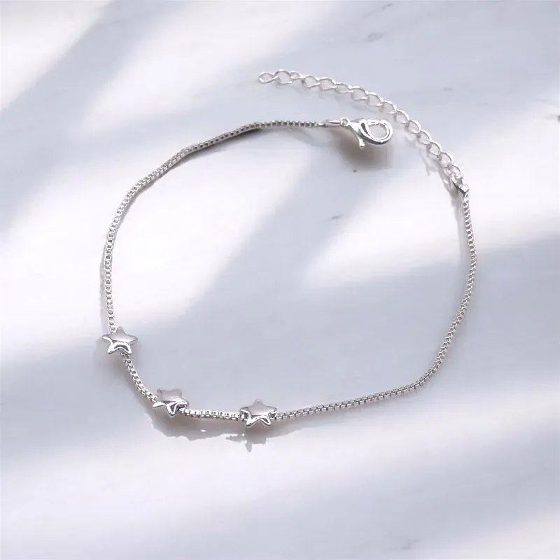 PULSEIRA VENEZIANA COM TRÊS ESTRELAS LISAS