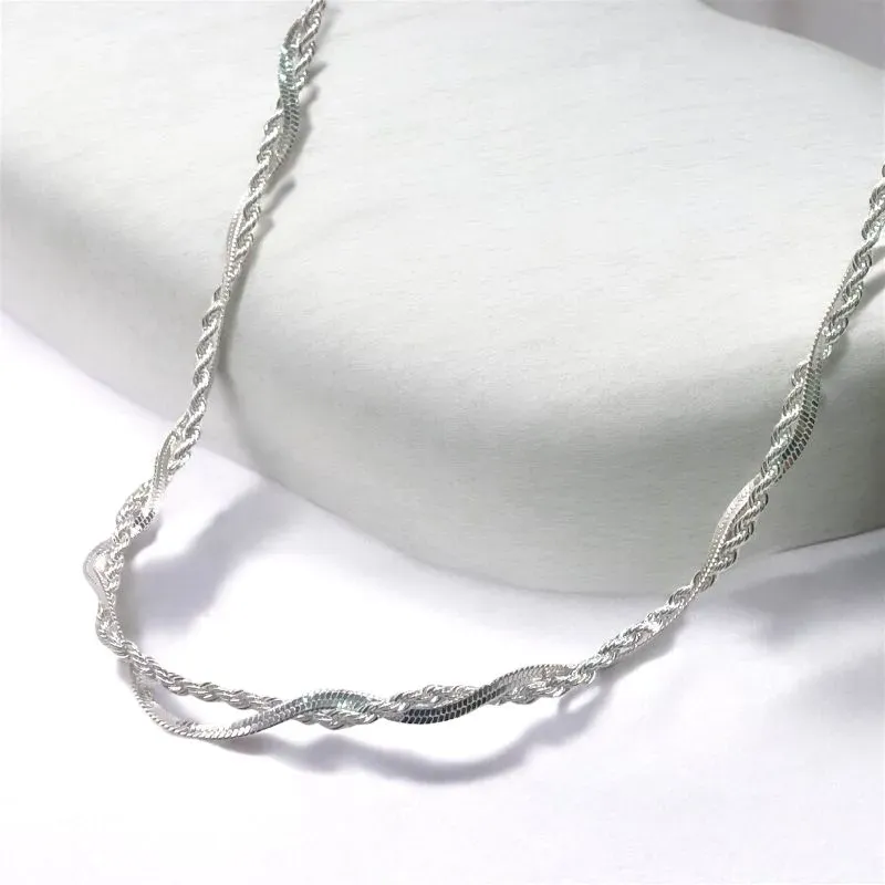 CHOKER  DUPLO TRANÇADO BAIANO/FITA LAMINADA