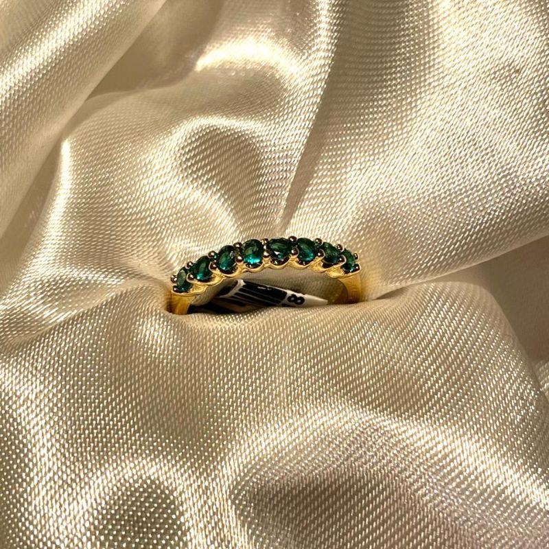 ANEL  COM ZIRCONIAS VERDE