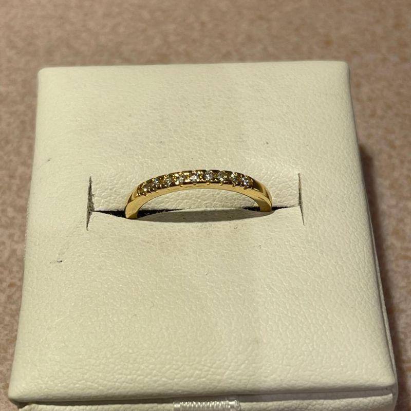 ANEL  CRAVEJADO 7 PEDRAS CRISTAL