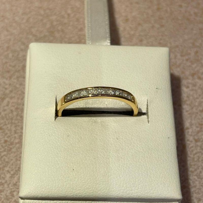 ANEL MEIA ALIANÇA CRISTAL