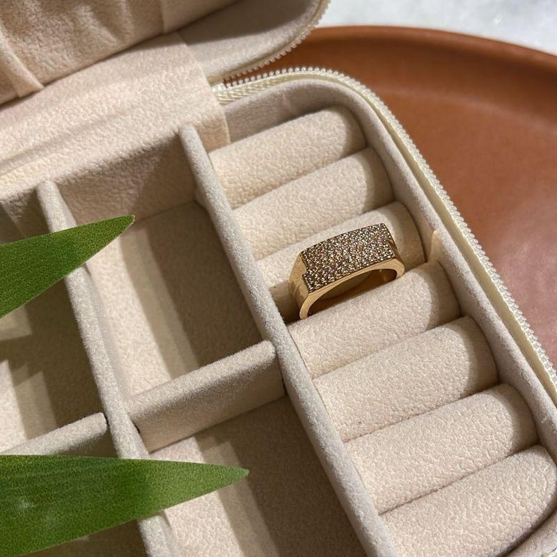 ANEL DUO CRAVEJADO OURO