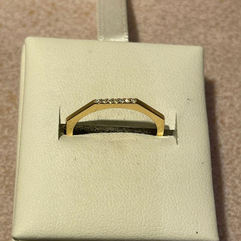 ANEL  HEXAGONAL COM ZIRCONIAS