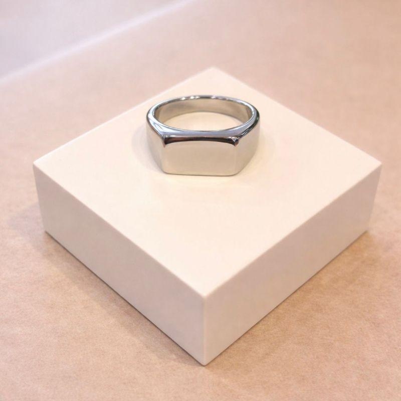 ANEL MASCULINO EM AÇO LISO