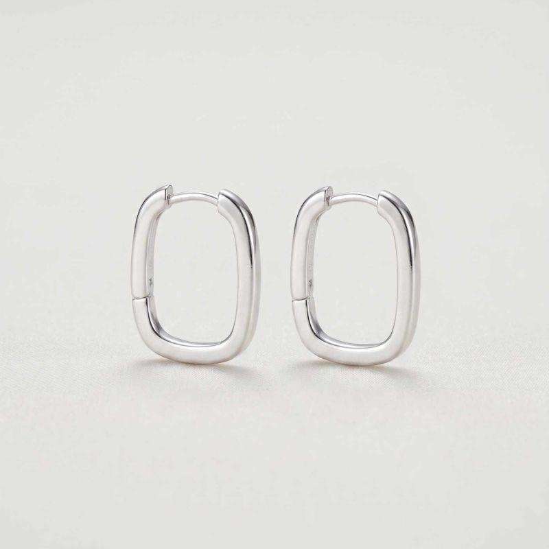 BRINCO ARGOLINHA QUADRADA LISA (19MM)