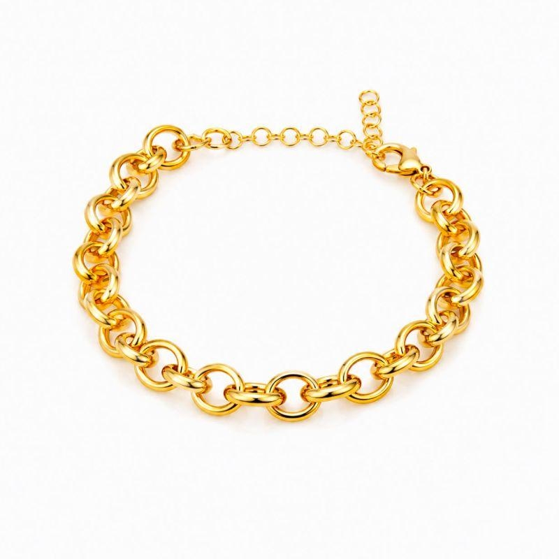 PULSEIRA ELO PORTUGUES DOURADA