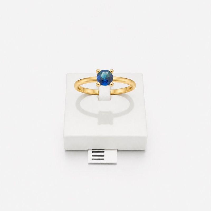 ANEL CRISTAL QUADRADO AZUL