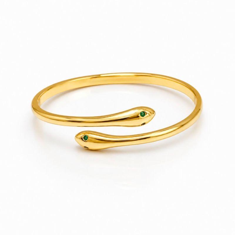 BRACELETE DOURADO COBRA LISO