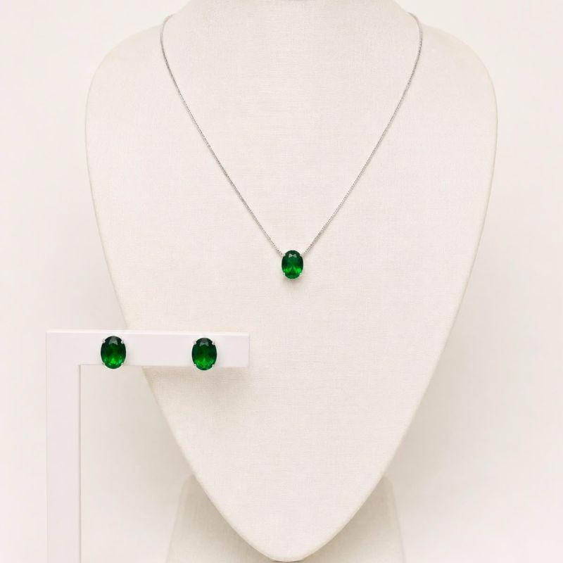 CONJUNTO DE PEDRA  VERDE