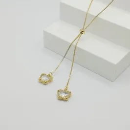 GRAVATINHA COM PINGENTE BORBOLETA EM PEDRA CRISTAL GRAVATINHA COM PINGENTE BORBOLETA EM PEDRA CRISTAL