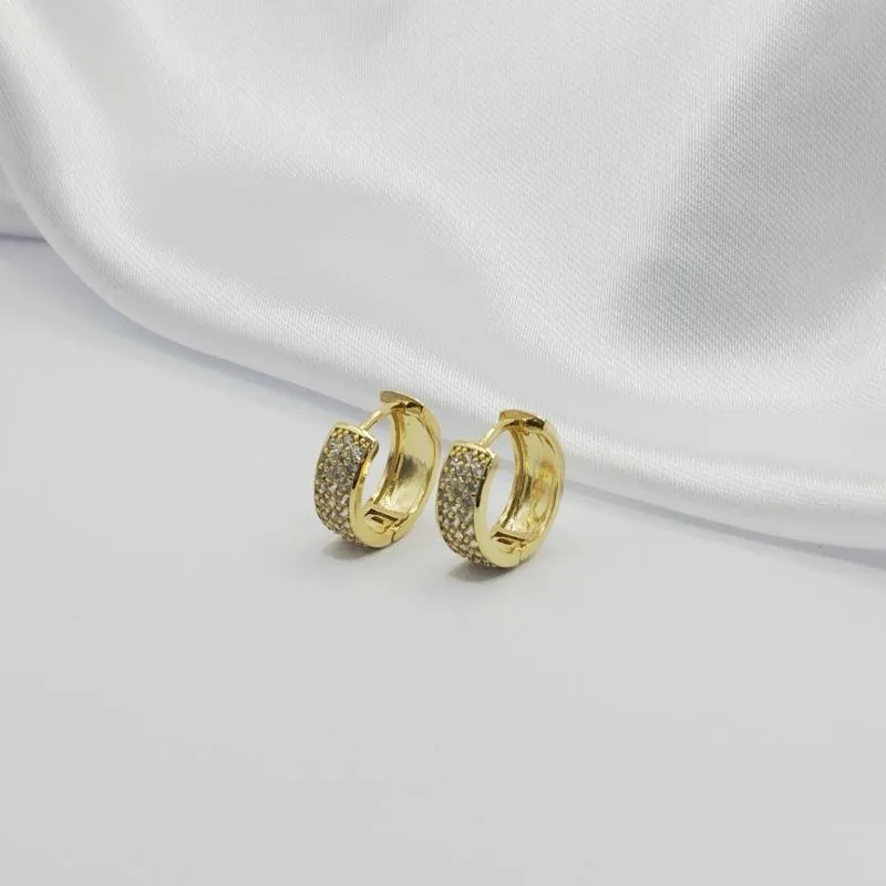 BRINCO ARGOLINHA ARTICULADO LARGA EM ZIRCONIA CRISTAL