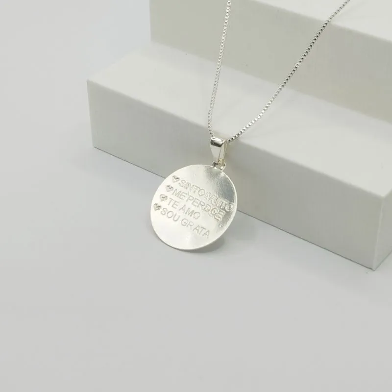 COLAR VENEZIANA COM PINGENTE MEDALHA HO'OPONOPONO