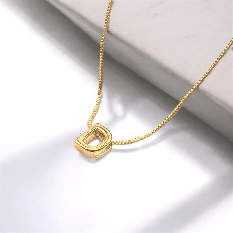 COLAR VENEZIANA PINGENTE LETRA D LISO
