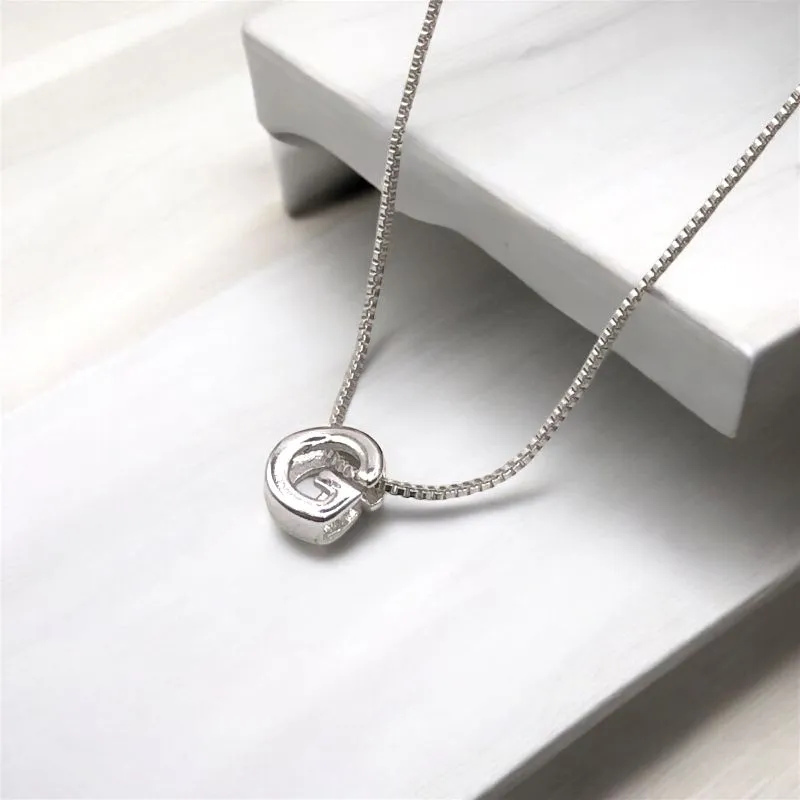 COLAR VENEZIANA PINGENTE LETRA G LISO